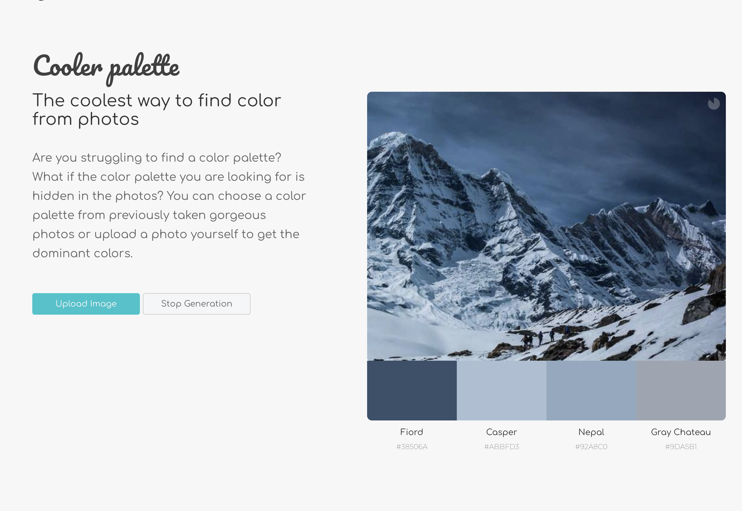 Cooler Palette - Renk Paleti Oluşturucu